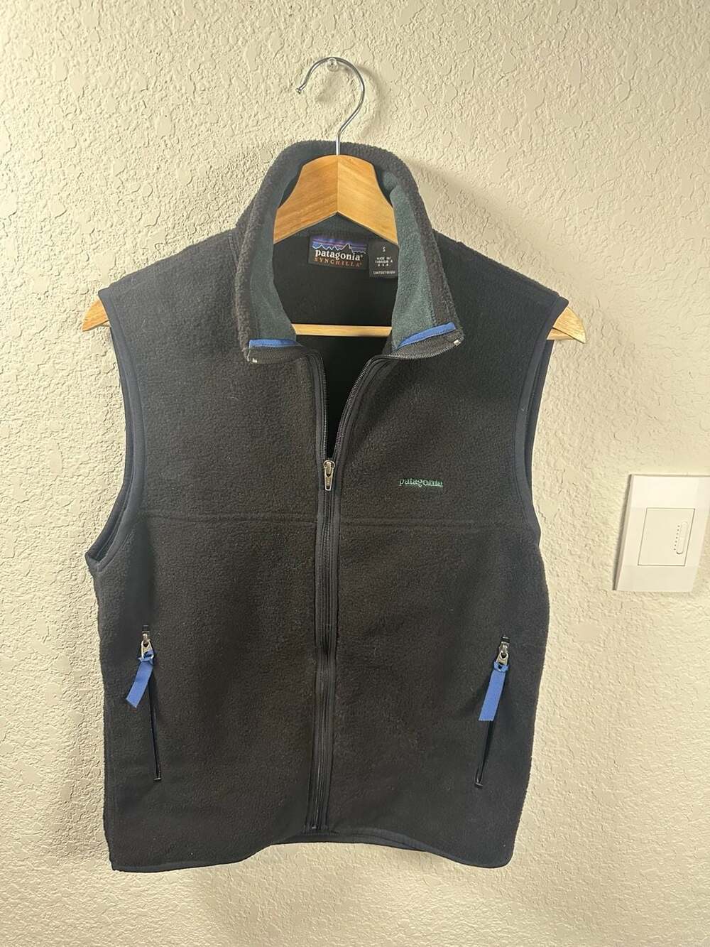 Patagonia Synchilla Fleece Vest Size S Black USA